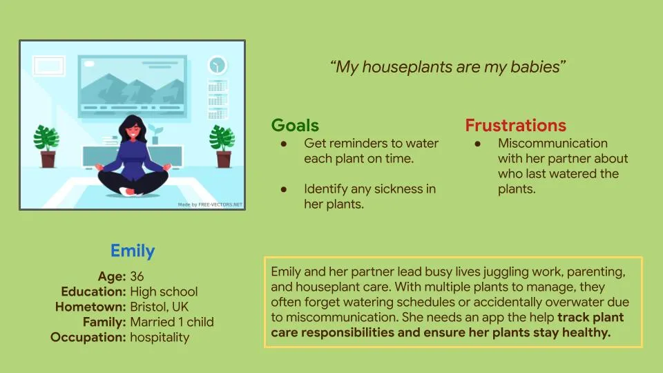 Plant Buddy Personas